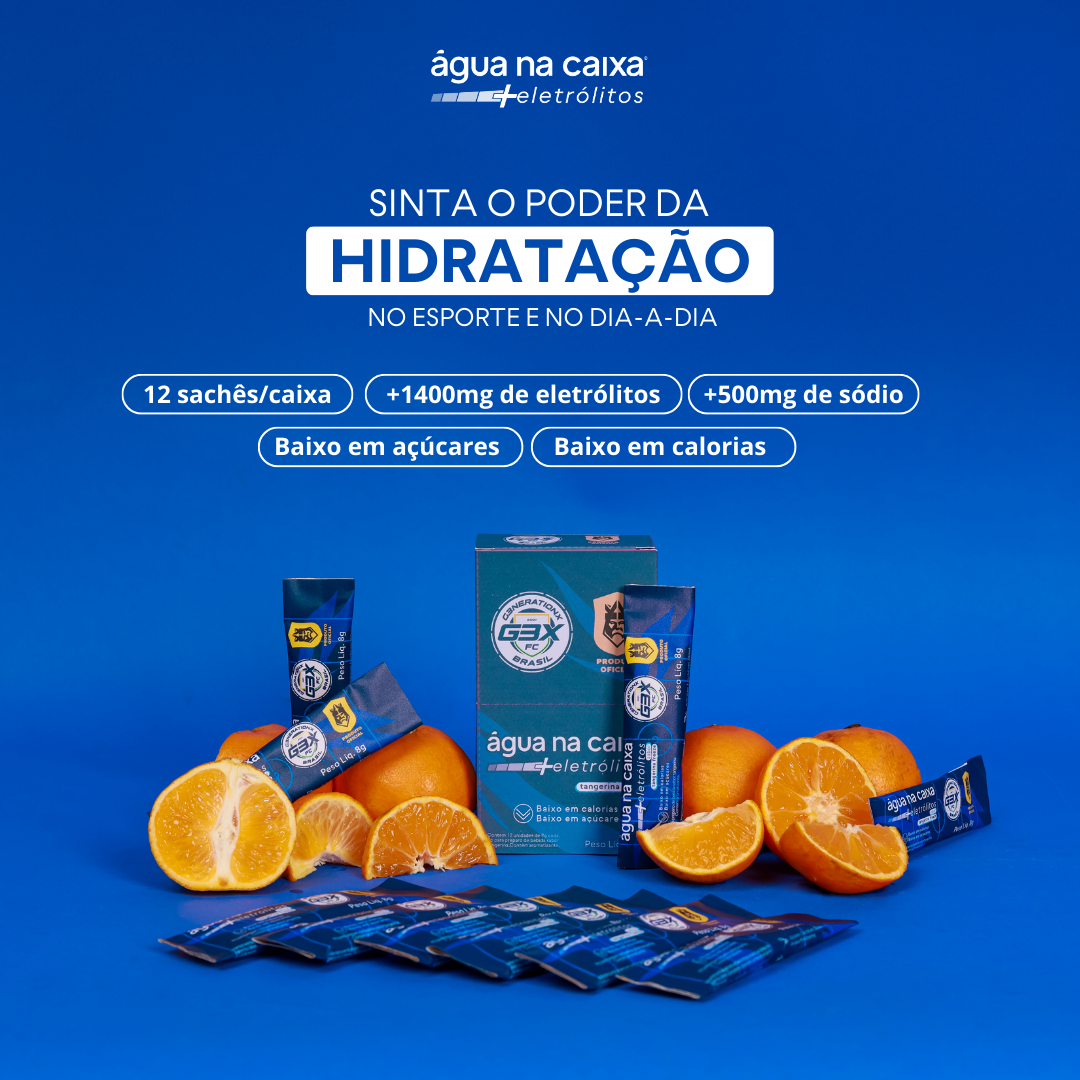 Água na Caixa +Eletrólitos® - Repositor de Eletrólitos em pó G3X