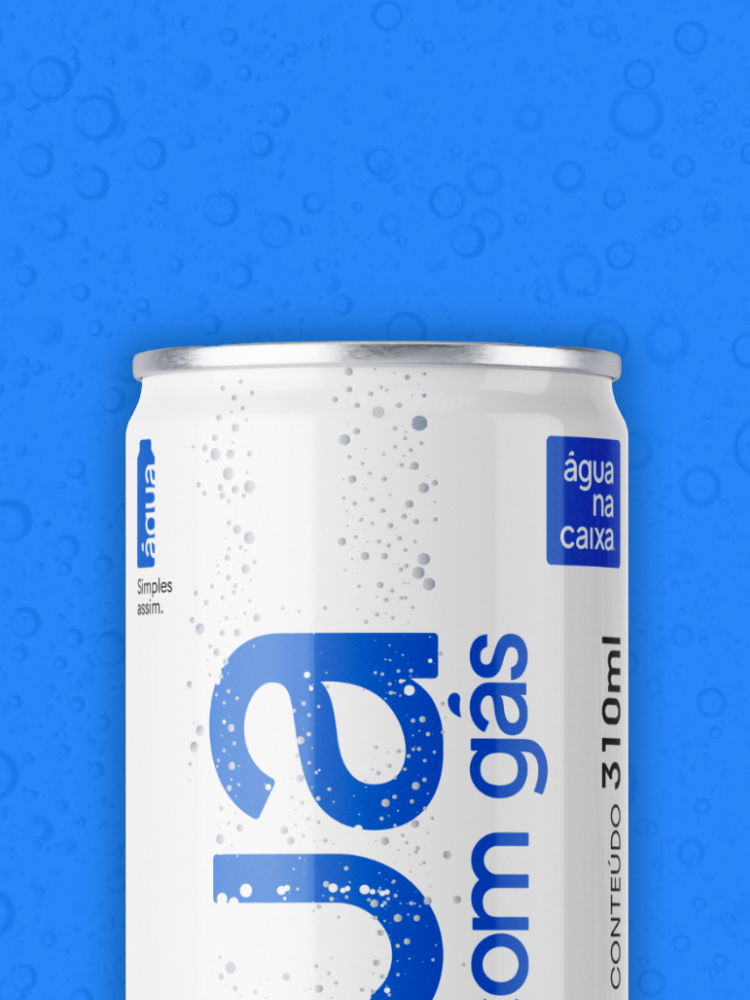 Água na Caixa® com gás na lata - Água mineral - pacote c/ 12 unidades