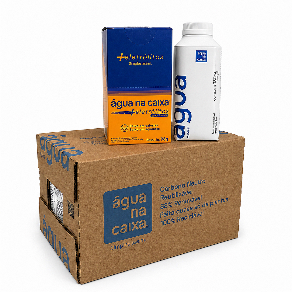 Kit Display de Eletrólitos de Laranja + Pack Agua 330ml