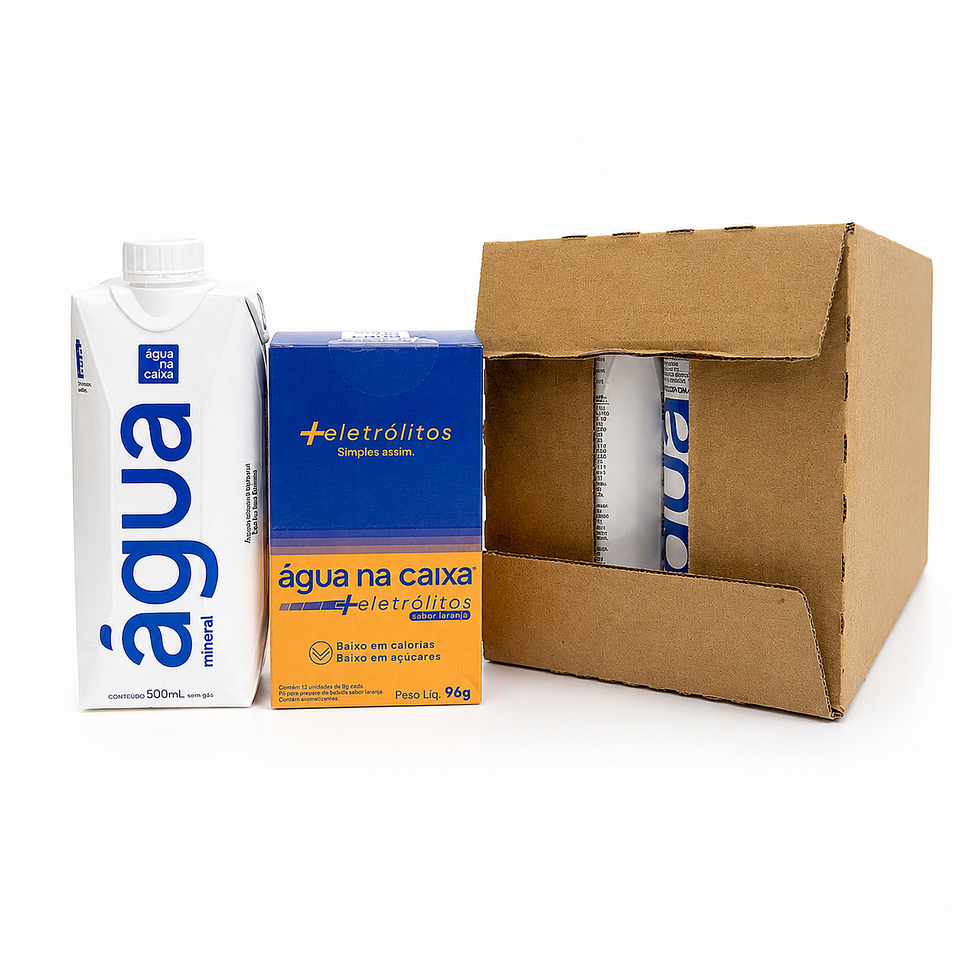 Kit Display de Eletrólitos de Laranja + Pack Agua Prisma 500ml