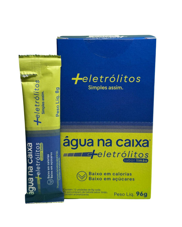 Sachê de Eletrólitos em pó sabor Limão - Água na Caixa +Eletrólitos®