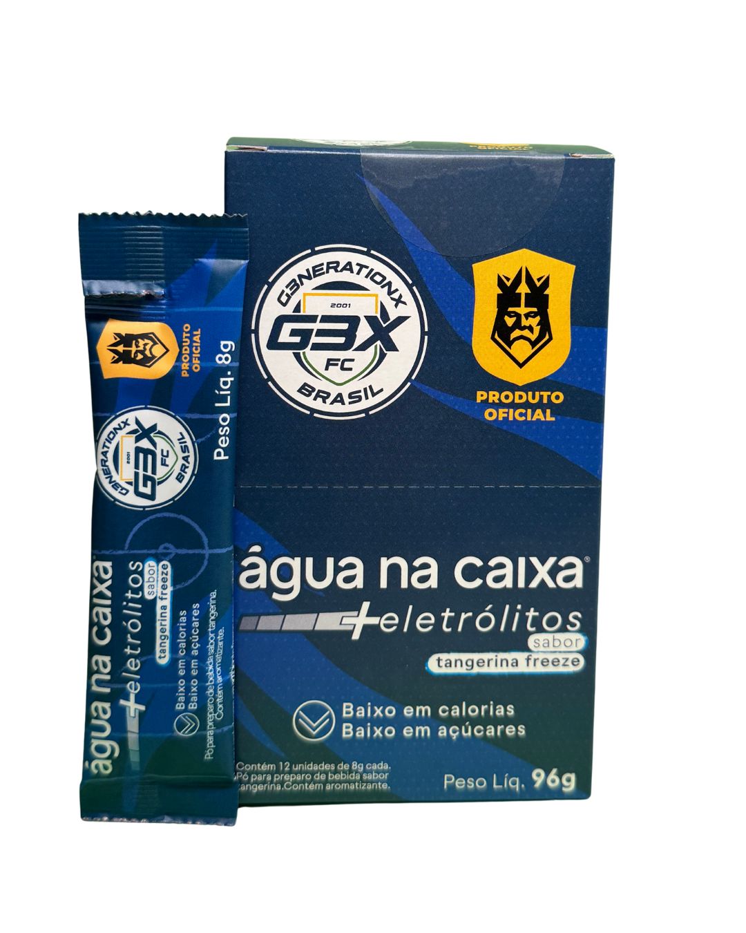 Sachê de Eletrólitos em pó sabor tangerina Freeze - G3X - Água na Caixa +Eletrólitos®