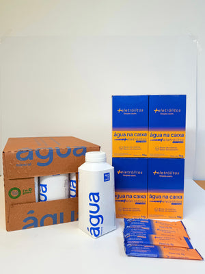 Kit 4 Display de Eletrólitos de Laranja + Pack Agua 330ml