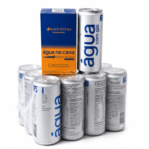 Kit Display de Eletrólitos de Laranja + Pack Agua com gás 310ml