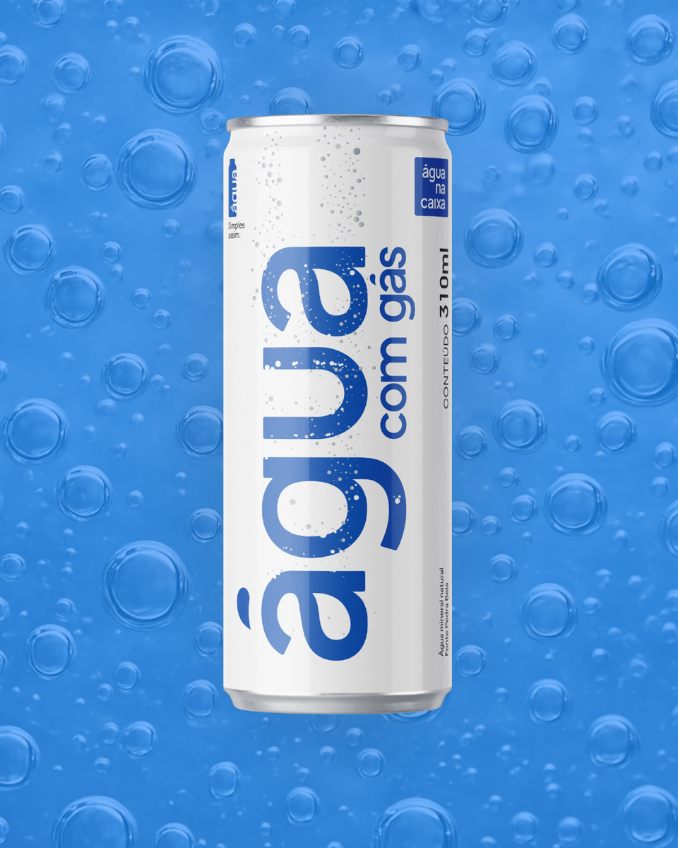 Água na Caixa® com gás na lata - Água mineral - pacote c/ 12 unidades