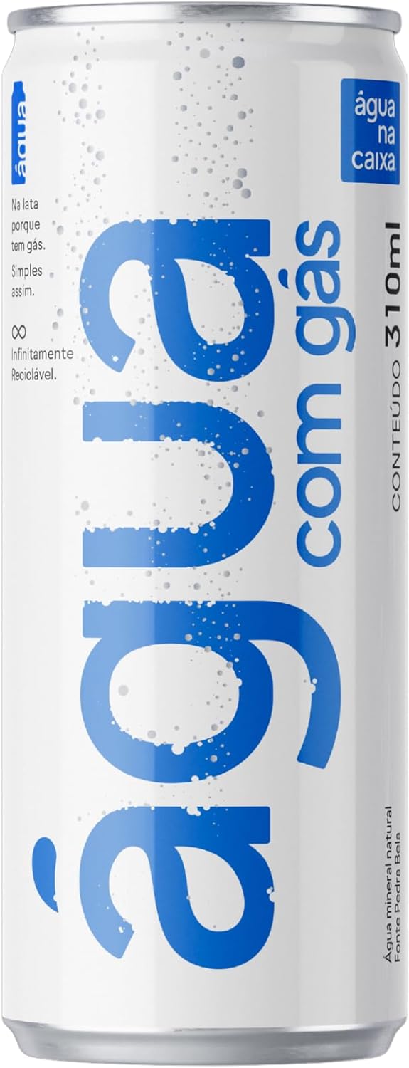 Água na Caixa® com gás na lata - Água mineral - pacote c/ 12 unidades
